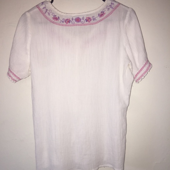 Denim & Co Women’s White Embroidered Medium - Picture 4 of 6